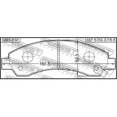 Колодки тормозные дисковые передний <b>FEBEST 3001-F1F</b>