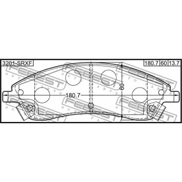 Колодки тормозные дисковые передний <b>FEBEST 3201-SRXF</b>-2