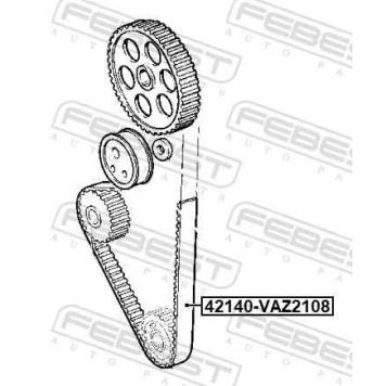 Ремень ГРМ ВАЗ 2108-2115 8кл. (111 зубов, 19мм) FEBEST 42140-VAZ2108 (2108-1006040)-3