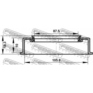 Сальник ступицы колеса FEBEST 95ADY-881061018X