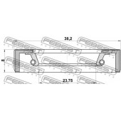 Уплотнительное кольцо приводного вала FEBEST 95FBY-26380808X