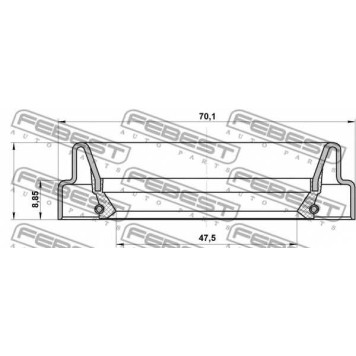 Уплотнительное кольцо приводного вала FEBEST 95FDY-49700909C