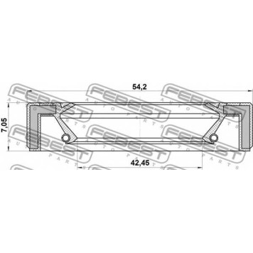 Сальник ступицы колеса FEBEST 95GAY-44540707X