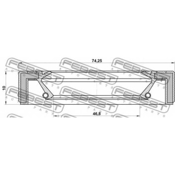 Уплотнительное кольцо приводного вала FEBEST 95GAY-48741010X