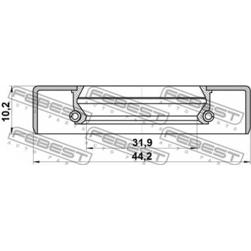 Уплотнительное кольцо приводного вала FEBEST 95GDS-34441010X