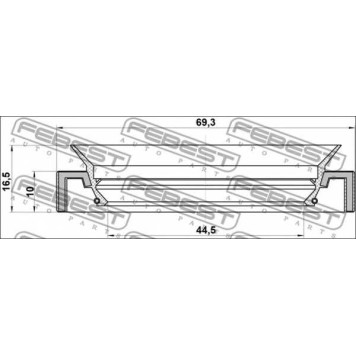 Уплотнительное кольцо приводного вала FEBEST 95HAS-46691016C