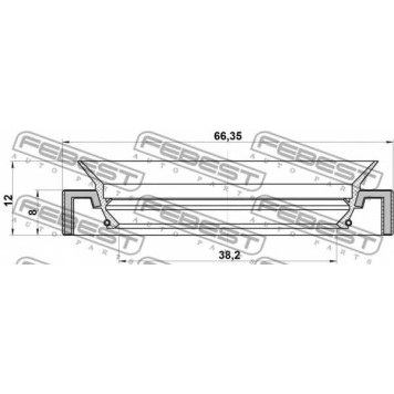 Уплотнительное кольцо приводного вала FEBEST 95HAY-40660812R-1