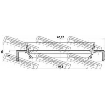 Сальник заднего приводного вала FEBEST 95HBY-42650915C
