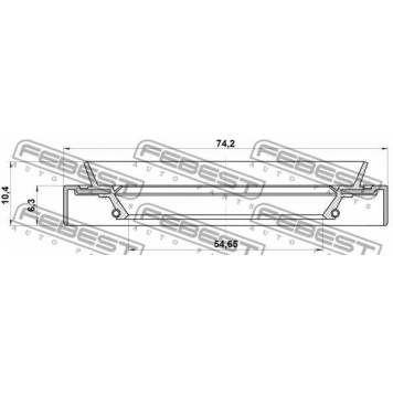 Сальник ступицы колеса FEBEST 95HDS-56740610X