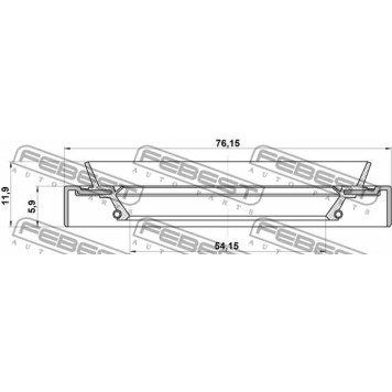 Сальник ступицы колеса FEBEST 95HDS-56760612X-2