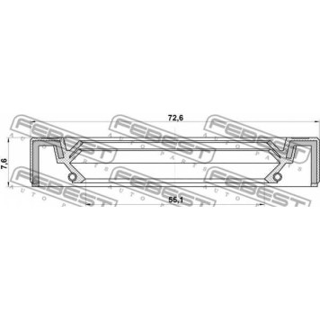 Сальник ступицы колеса FEBEST 95IBS-57730808X