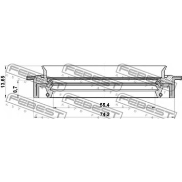 Уплотнительное кольцо приводного вала FEBEST 95JDS-57740914X