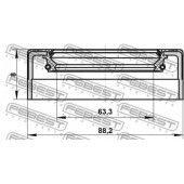 Уплотнительное кольцо приводного вала FEBEST 95NES-65880808C