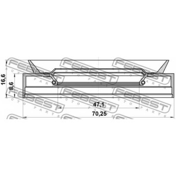 Сальник ступицы колеса FEBEST 95TBS-49700917X