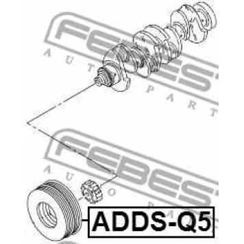 Ременный шкив коленвала FEBEST ADDS-Q5-2