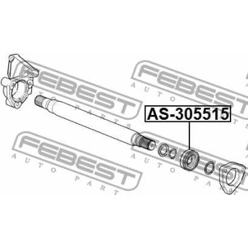 Подшипник привода CHEVROLET CAPTIVA (C100) 2007- <b>FEBEST AS-305515</b>-2