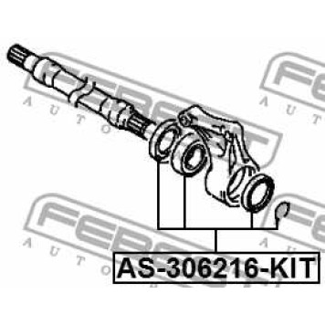 Подшипник передн полуоси ремкомплект MITSUBISHI GALANT 92-96 <b>FEBEST AS-306216-KIT</b>-2