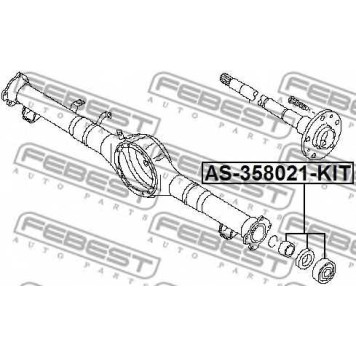 Подшипник приводного вала FEBEST AS-358021-KIT-1