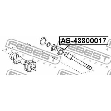 Подшипник шариковый 43x80x17 TOYOTA LAND CRUISER 100 1998-2007 <b>FEBEST AS-43800017</b>-1