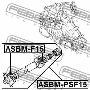 Вал карданный BMW X5 E70 2006-2013 <b>FEBEST ASBM-PSF15</b>-2