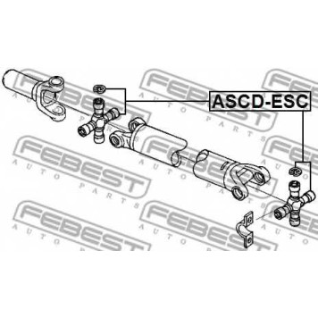 Шарнир продольного вала FEBEST ASCD-ESC