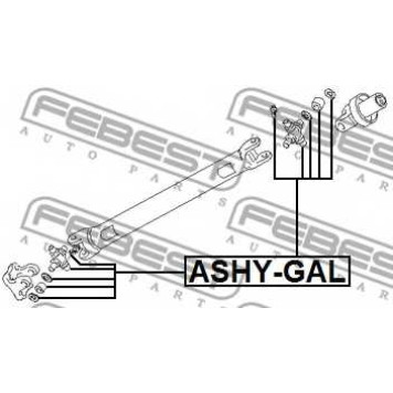 Шарнир продольного вала FEBEST ASHY-GAL