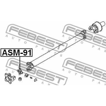 Шарнир продольного вала FEBEST ASM-76