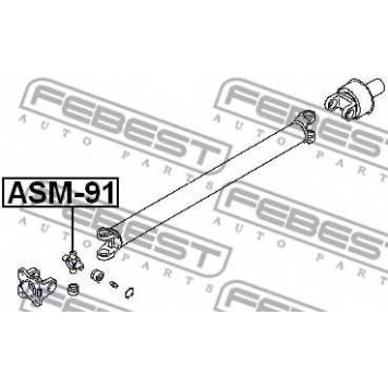 Шарнир продольного вала FEBEST ASM-91