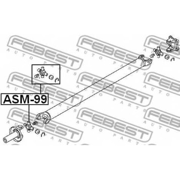 Шарнир продольного вала FEBEST ASM-99