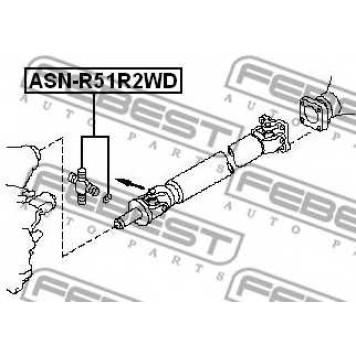 Шарнир продольного вала FEBEST ASN-R51R2WD