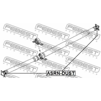 Шарнир продольного вала FEBEST ASRN-DUST-1