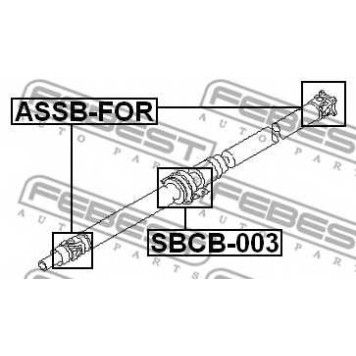 Шарнир продольного вала FEBEST ASSB-FOR