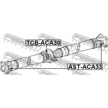 Шарнир продольного вала FEBEST AST-ACA33-1