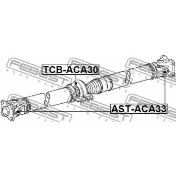 Шарнир продольного вала FEBEST AST-ACA33-3