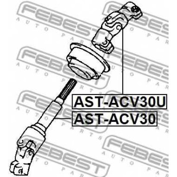 Вал сошки рулевого управления FEBEST AST-ACV30U