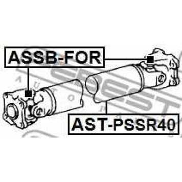 Карданный вал, главная передача FEBEST AST-PSSR40-1
