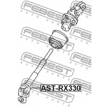 Вал сошки рулевого управления FEBEST AST-RX330-1