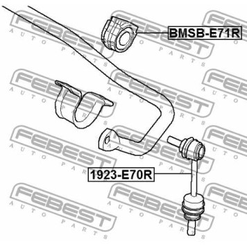 Опора стабилизатора FEBEST BMSB-E71R-1