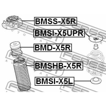 Проставка задн пружины верхняя BMW X5 E53 1999-2006 <b>FEBEST BMSI-X5UPR</b>-1