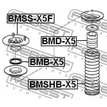 Подвеска амортизатора FEBEST BMSS-X5F