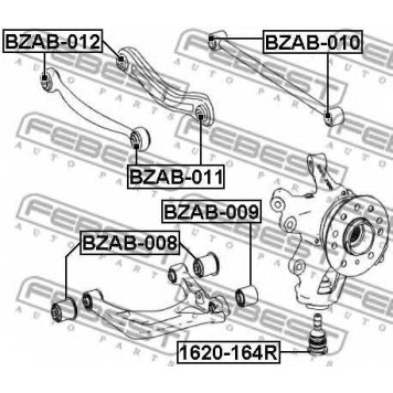 Подвеска рычага независимой подвески колеса FEBEST BZAB-008
