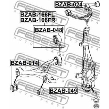 Подвеска рычага независимой подвески колеса FEBEST BZAB-166FL