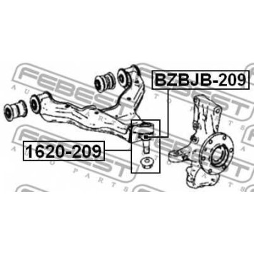 Ремкомплект, несущих / направляющих шарниров FEBEST BZBJB-209