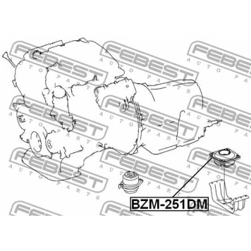 Подвеска двигателя FEBEST BZM-251DM-2