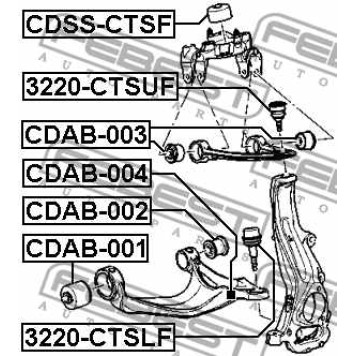 Подвеска рычага независимой подвески колеса FEBEST CDAB-004-1