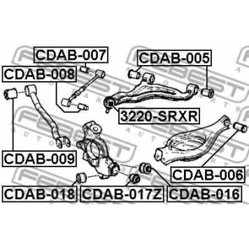 Подвеска рычага независимой подвески колеса FEBEST CDAB-007