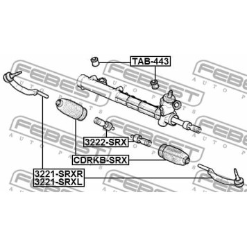 Пыльник рулевого управления FEBEST CDRKB-SRX-1