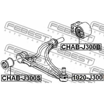 Подвеска рычага независимой подвески колеса FEBEST CHAB-J300B