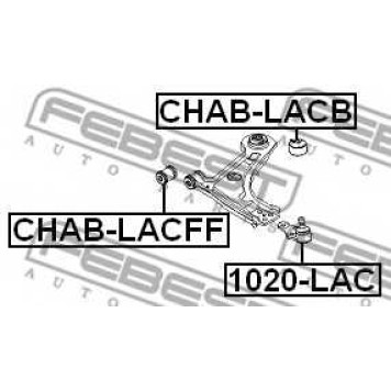 Подвеска рычага независимой подвески колеса FEBEST CHAB-LACB-1