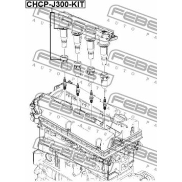 Наконечник катушки зажигания подходит для CHEVROLET CRUZE 2010- [EU] <b>FEBEST CHCP-J300-KIT</b>-1